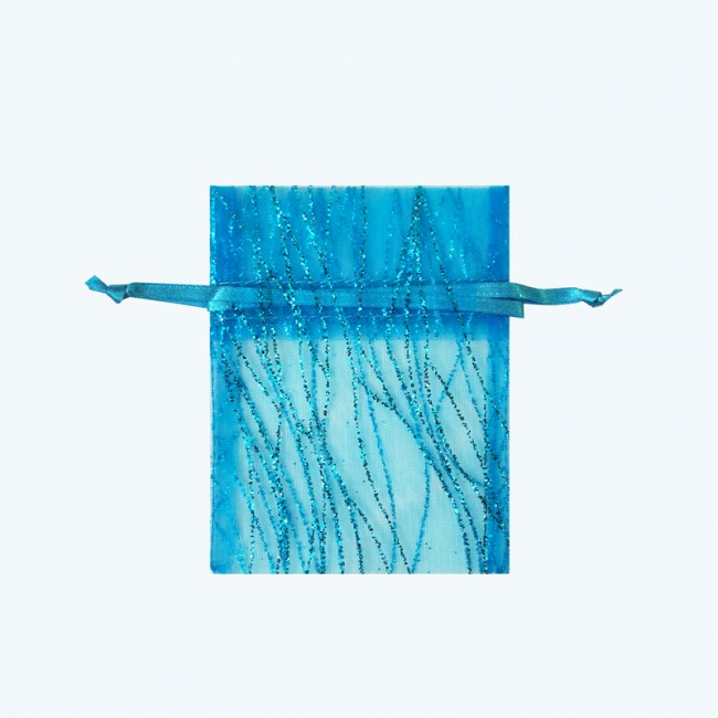 Sparkle Strip Organza Pouch | 3"x4", 4"x5", 5"x7", 6"x9"